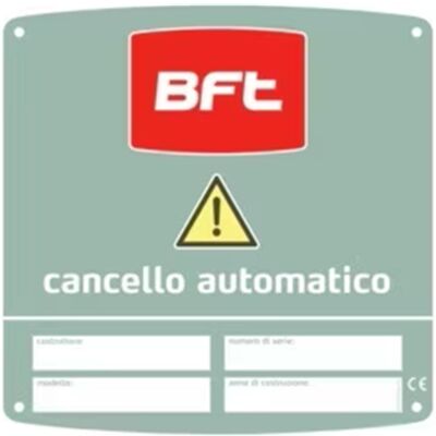 BFT 2609053 - Panneau d'avertissement pour portail automatique CMS