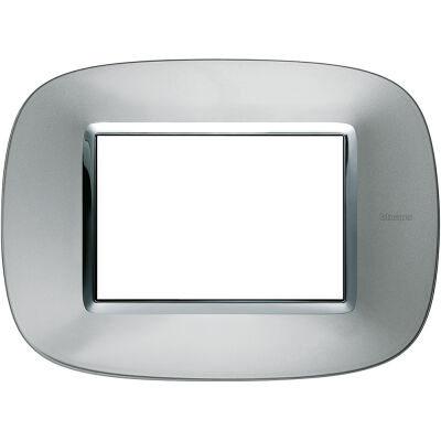 BTicino HB4803XC Axolute - Placa axolute de aluminio de 3 módulos