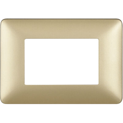 Matix - placca Metallics in tecnopolimero 3 posti colore gold