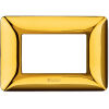 Matix - placca Galvanics in tecnopolimero 3 posti colore oro lucido
