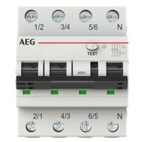 AEG DMA63NPC25/030 - 4P C25 0.03AA circuit breaker