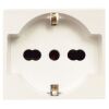 Ave 45990/15TS Blanc - 2P+E 10/16A bypass Schuko socket