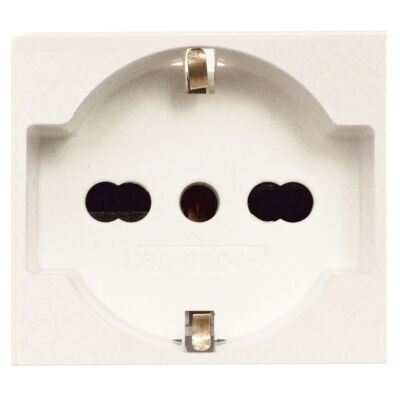 Ave 45990/15TS Blanc - presa schuko bipasso 2P+T 10/16A