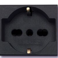 Ave 45390/15TS Noir - Toma Schuko bypass 2P+T 10/16A