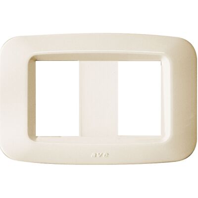 Ave 45PY002BP Sistema 45 - white and white 2-module cover plate
