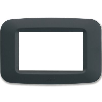 Ave 45PY03GN Sistema 45 - 3-module cover plate in noir grey
