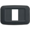 Ave 45PY01GN Sistema 45 - 1-module cover plate in noir grey