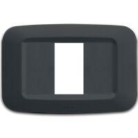 Ave 45PY01GN Sistema 45 - 1-module cover plate in noir grey