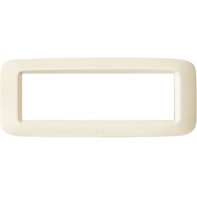 Ave 45PY06BP Sistema 45 - white and white 6-module cover plate