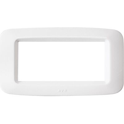 Ave 45PY04BB Sistema 45 - white and white 4-module cover plate