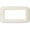 Ave 45PY04BP Sistema 45 - white and white 4-module cover plate