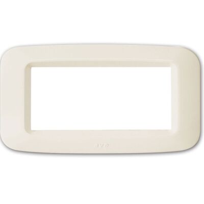 Ave 45PY04BP Sistema 45 - white and white 4-module cover plate