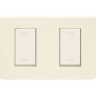 Ave 45P62 Blanc 45 - placca 2 moduli bianco blanc