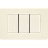 Ave 45P63 Blanc 45 - white blanc 3-module cover plate