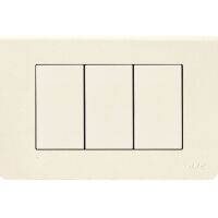 Ave 45P63 Blanc 45 - placa 3 módulos blanco blanc