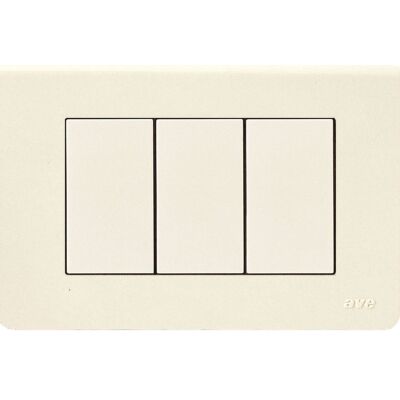 Ave 45P63 Blanc 45 - placa 3 módulos blanco blanc