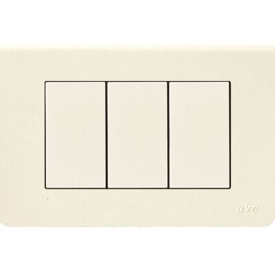 Ave 45P63 Blanc 45 - plaque de recouvrement 3 modules blanc blanc