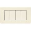 Ave 45P64 Blanc 45 - white blanc 4-module cover plate