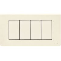 Ave 45P64 Blanc 45 - placa 4 módulos blanco blanc