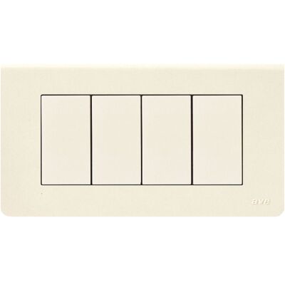Ave 45P64 Blanc 45 - placca 4 moduli bianco blanc
