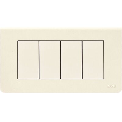 Ave 45P64 Blanc 45 - plaque de recouvrement 4 modules blanc blanc