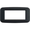 Ave 45PY04GN Sistema 45 - 4-module cover plate in noir grey