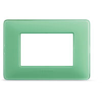 Matix - placca Colors in tecnopolimero 3 posti colore te verde