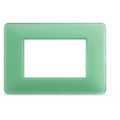 Matix - placca Colors in tecnopolimero 3 posti colore te verde