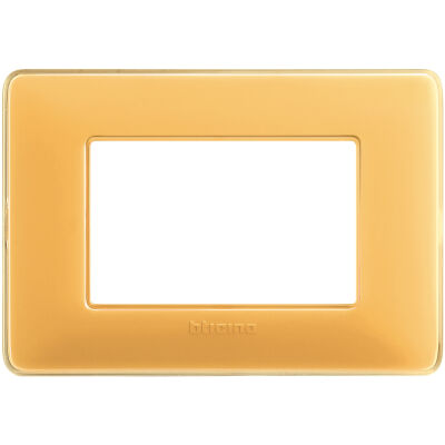 Matix - placca Colors in tecnopolimero 3 posti colore ambra
