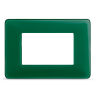 Matix - placca Colors in tecnopolimero 3 posti colore smeraldo