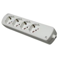 Multiprise avec 4 prises universelles CABLEY blanches