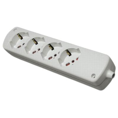 Multiprise avec 4 prises universelles CABLEY blanches
