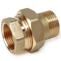 Giacomini R18Y006 - raccord droit en trois parties F/M 1 1/4
