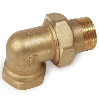 Giacomini R19Y006 - raccordo curvo 90° in tre pezzi F/M 1 1/4