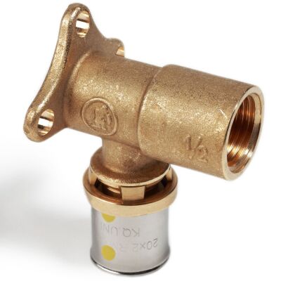 Giacomini RM139Y233 - 90° curved female Multigas fitting 1/2 x (16 x 2)