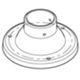 Lombardo LB1181E - Base de mástil fijo de 17 cm, gris antracita
