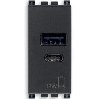 Arke Gray - USB A+C 1M gray power supply
