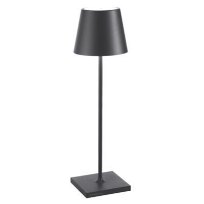 Zafferano LD0340N3 - Lámpara de mesa Poldina Pro gris oscuro