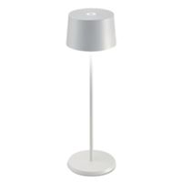 Zafferano LD0850B3 - lámpara de mesa Olivia Pro blanca