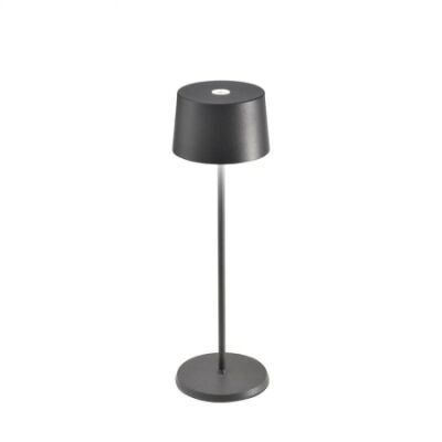 Zafferano LD0850N3 - Lámpara de mesa Olivia Pro gris oscuro