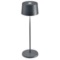 Zafferano LD1850N3 - Lámpara de mesa Olivia Pro gris oscuro