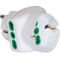 Fanton 82230 - adaptador múltiple con enchufe francés/alemán 16A blanco