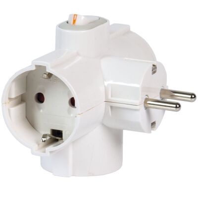 Fanton 82260 - adattatore multiplo con spina tedesca 16A e interruttore