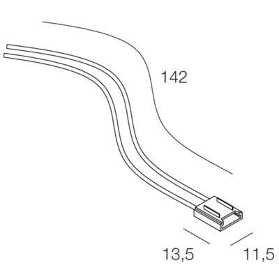 Novalux 100969.99 - connettore strip led con cavo - 10 pz
