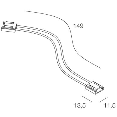 Novalux 100970.99 - connettore di giunzione per strip led con cavo - 10 pz