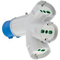 Fanton 73095 - adaptador de enchufe múltiple TRIPLEX