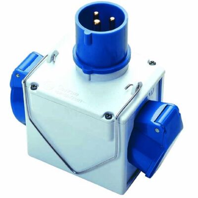 Fanton 73110 - adaptador de enchufe industrial azul