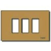 Vimar 08637.BR 8000 - Placa de aluminio anodizado bronce de 3 plazas