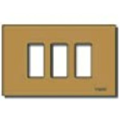 Vimar 08637.BR 8000 - Placa de aluminio anodizado bronce de 3 plazas