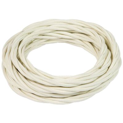 Fanton 93825 - ivory silk braid cable 3G0.50 - 100m